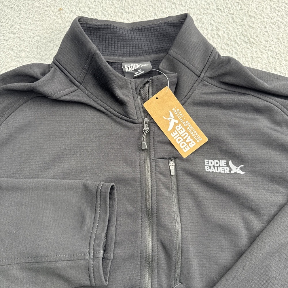 EDDIE BAUER High Route Jacket Mens 3XL XXXL Grid Fleece-Lined Full Zip Mock NWT
